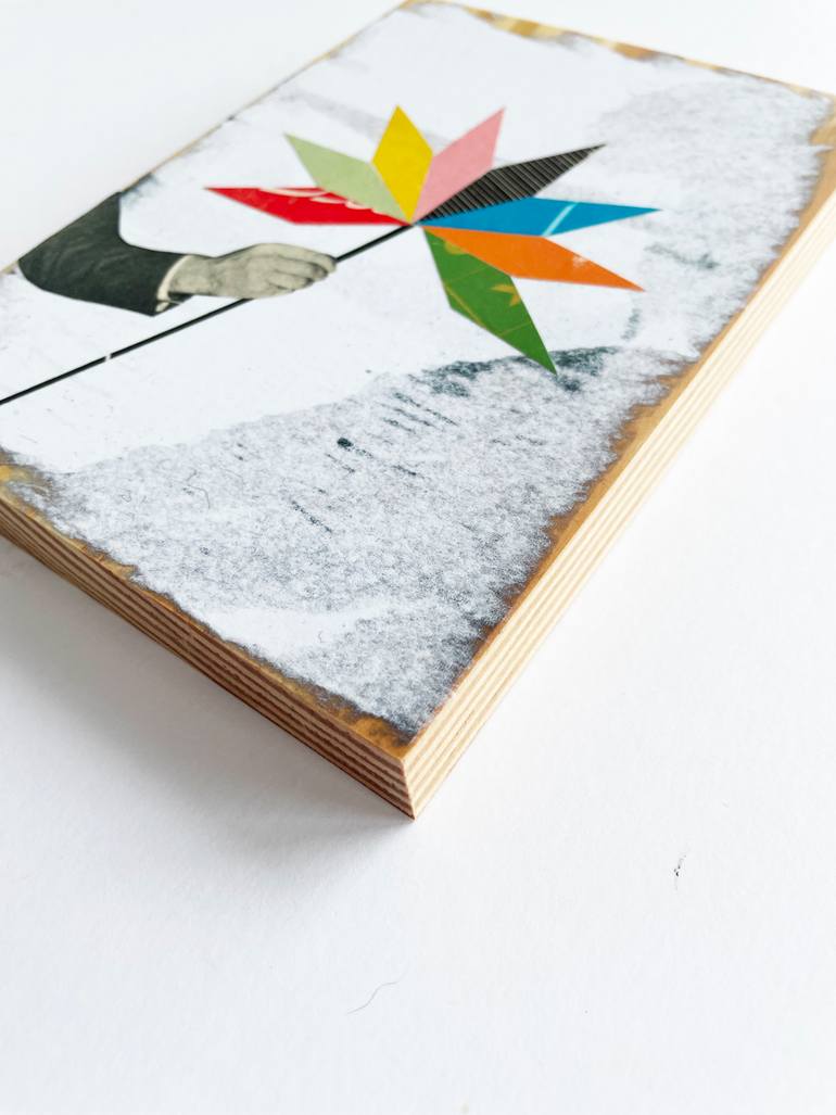 Original Abstract Floral Mixed Media by Cassia Beck