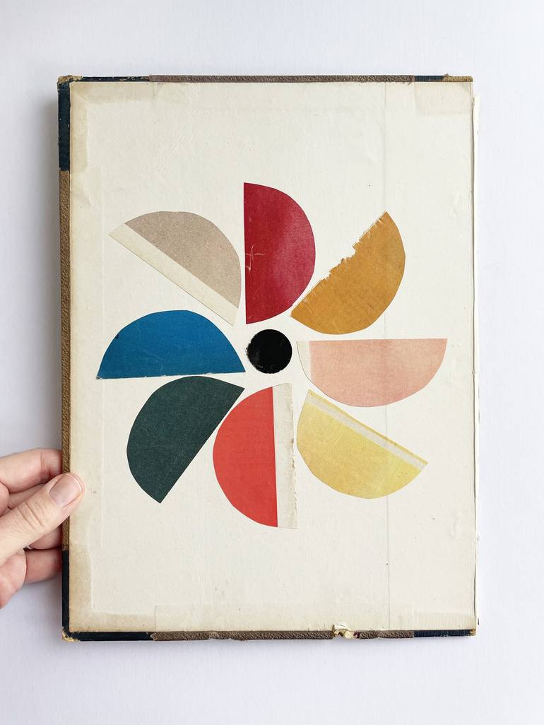 Original Abstract Floral Collage by Cassia Beck