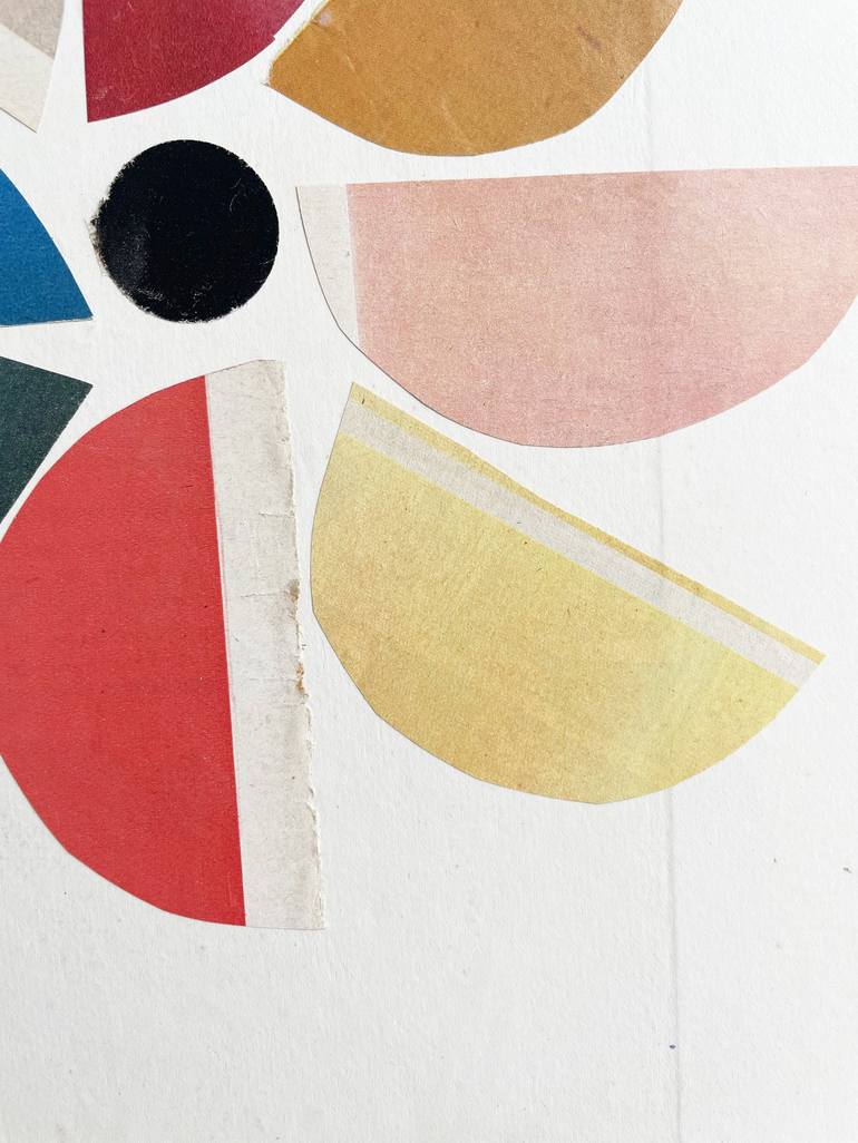 Original Abstract Floral Collage by Cassia Beck