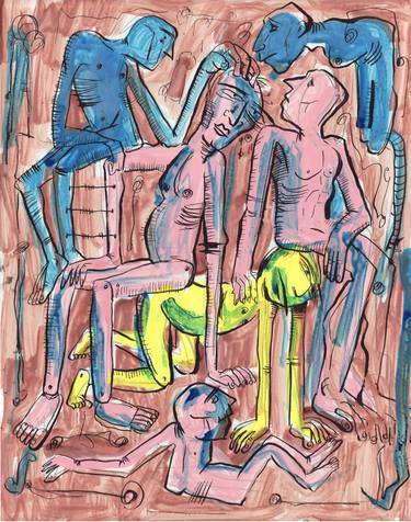 Print of Expressionism Men Drawings by Onur Tukel