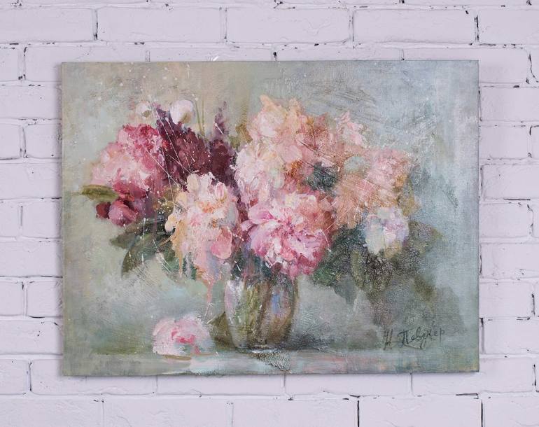 Original Realism Floral Painting by Natalia Pevzner