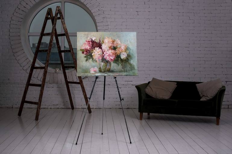 Original Realism Floral Painting by Natalia Pevzner