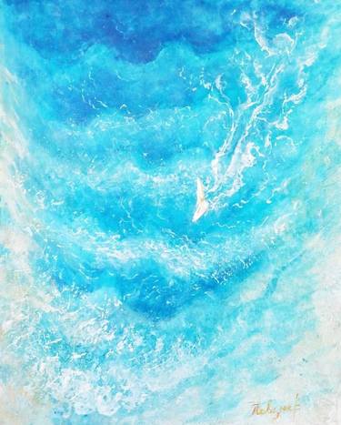 Original Expressionism Seascape Painting by Natalia Pevzner