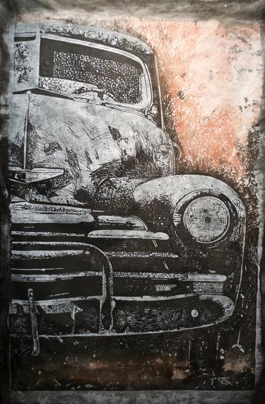 Print of Realism Automobile Printmaking by Shawn Ganther