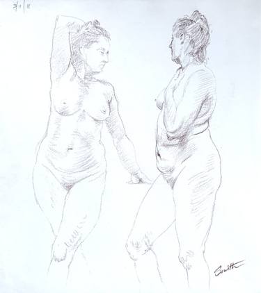 Original Nude Drawings by Bob Smith