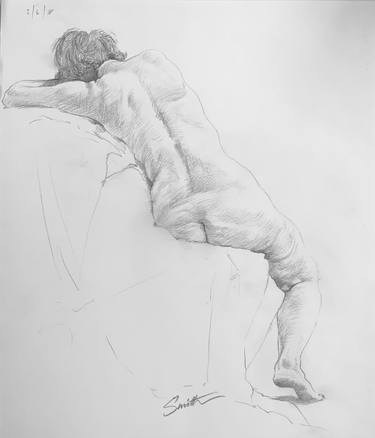 Original Figurative Nude Drawings by Bob Smith