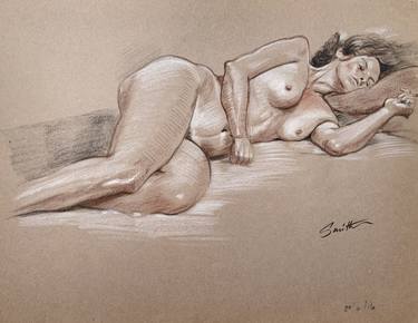 Original Figurative Nude Drawings by Bob Smith