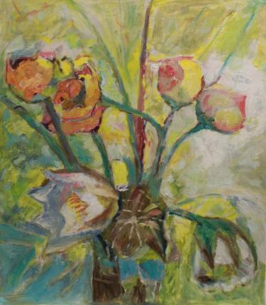Print of Impressionism Floral Paintings by Victor Dembitskyi