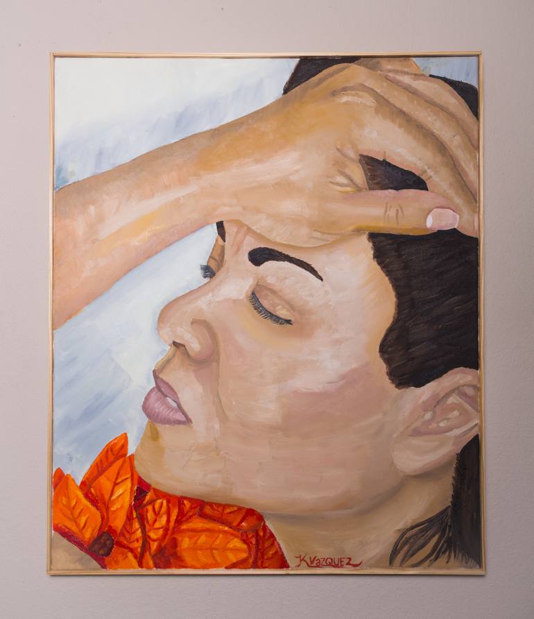 Original Figurative People Painting by Kat Vazquez