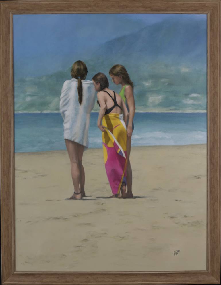 Original Realism Beach Painting by Christine O'Brien