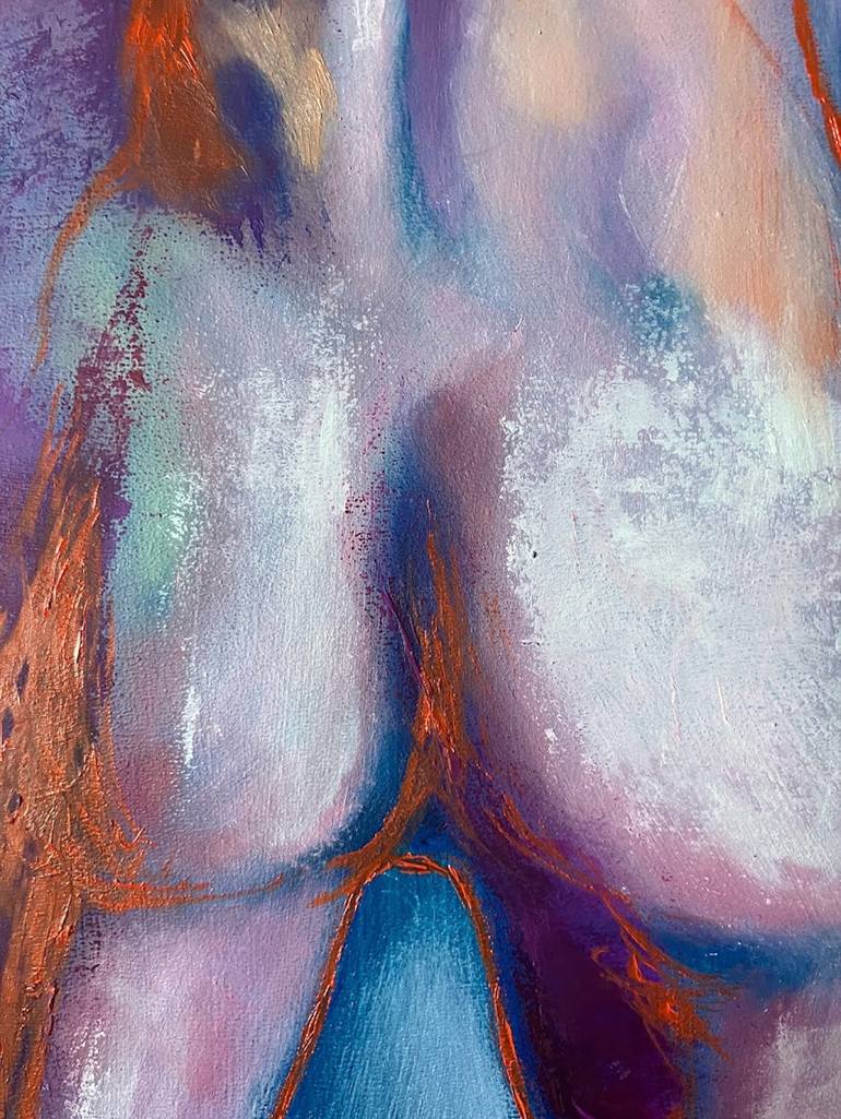 Original Abstract Expressionism Nude Painting by Wilhelm Sommer