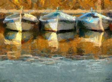 Print of Impressionism Seascape Paintings by Dragica Fortuna