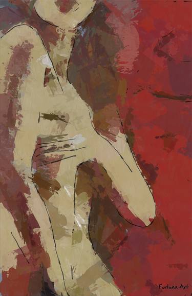 Print of Figurative Nude Paintings by Dragica Fortuna