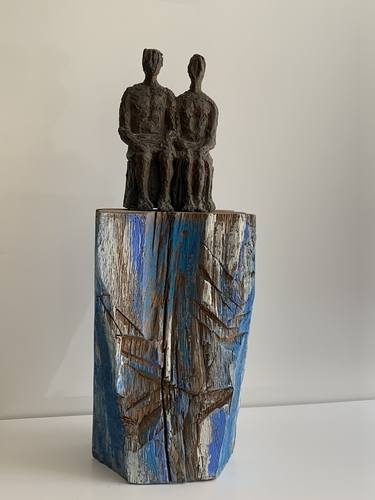 Original Figurative People Sculpture by helga sauvageot