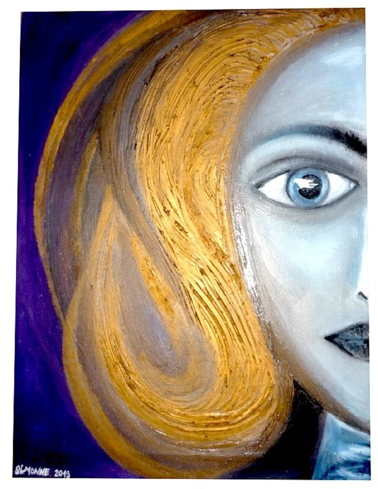 The Half Face Painting By Simonne Draper Saatchi Art