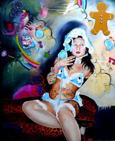 Print of Figurative Popular culture Paintings by Rocio Reyes  Cortez