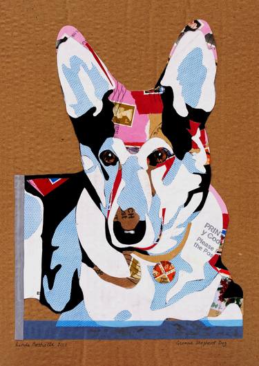 Original Dogs Collage by Linda Bestwick