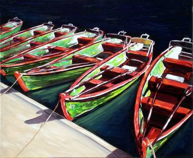 Original Realism Boat Paintings by Michael Harrison