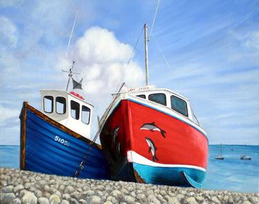 Original Realism Boat Paintings by Michael Harrison