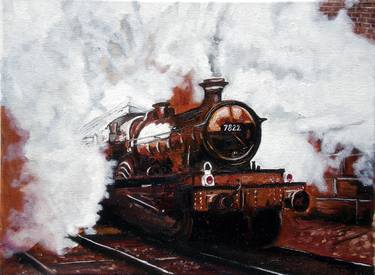 Original Realism Train Paintings by Michael Harrison