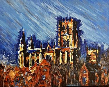 Original Impressionism Architecture Paintings by Michael Harrison