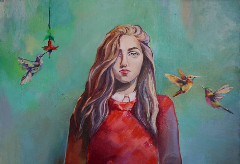 Original Figurative People Painting by Tamar Mindiashvili-Adamia