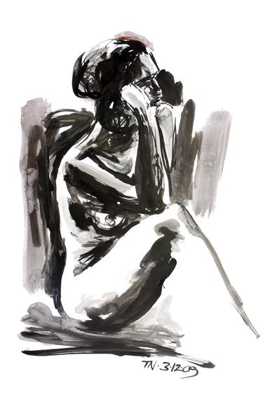 Print of Figurative Nude Drawings by Trevor Newman