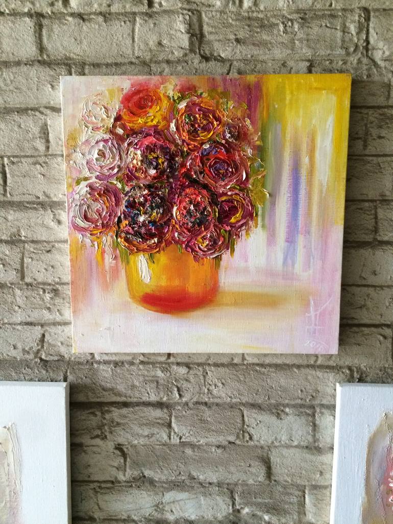 Original Fine Art Floral Painting by Anael Arts