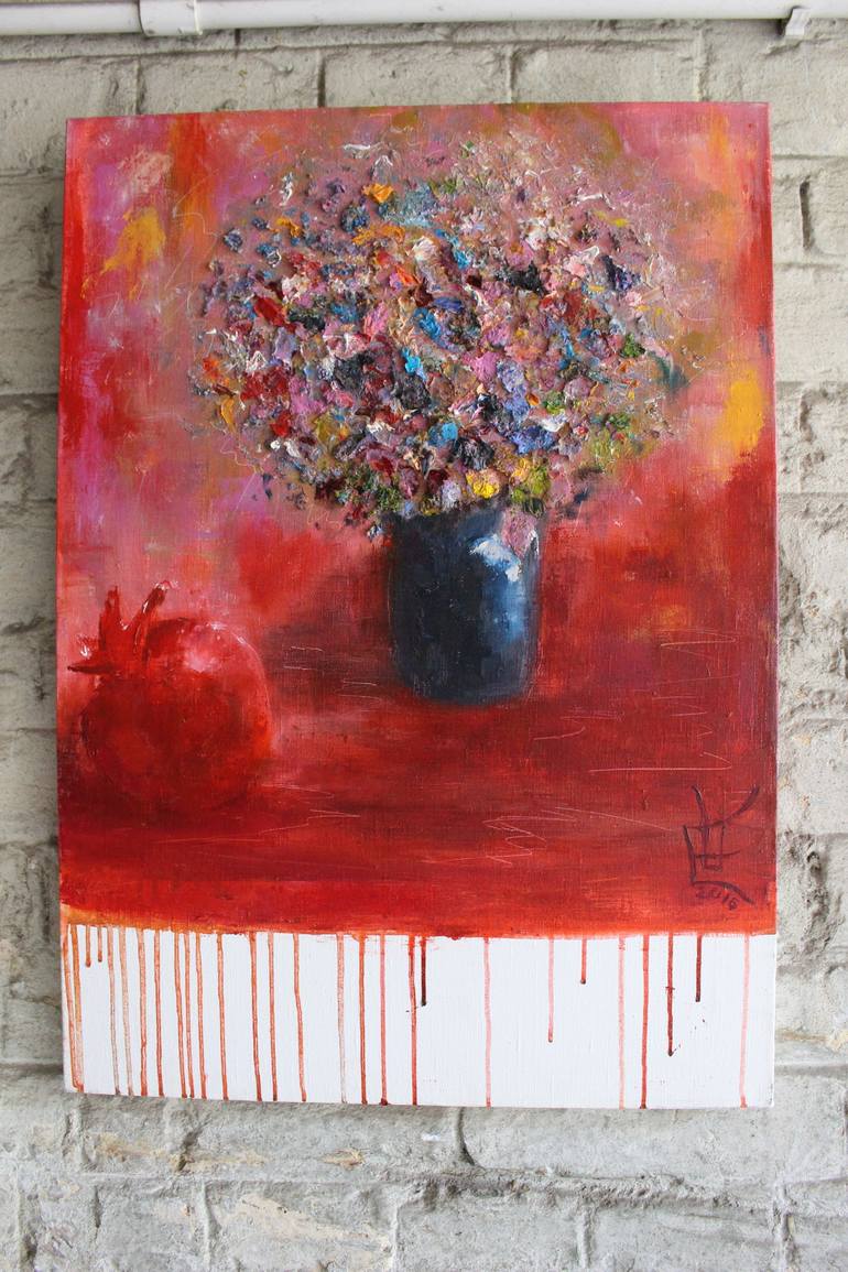 Original Fine Art Floral Painting by Anael Arts