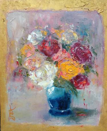Original Floral Paintings by Anael Arts