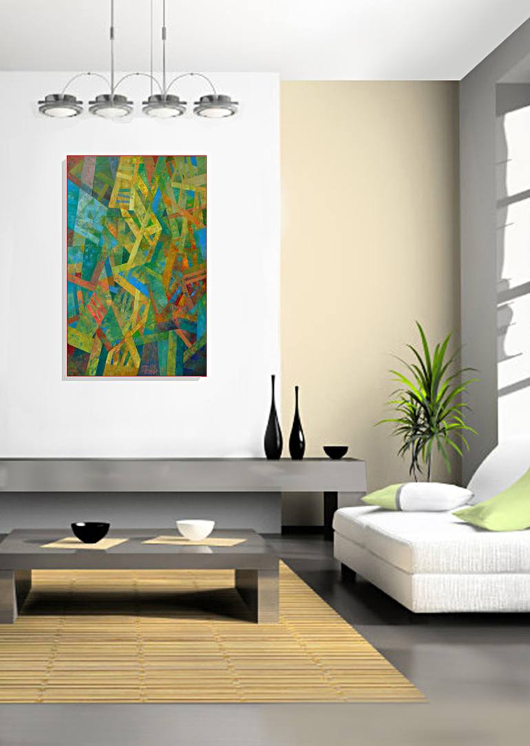 Original Abstract Painting by Robert Pelles