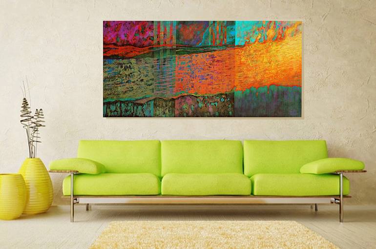 Original Abstract Painting by Robert Pelles