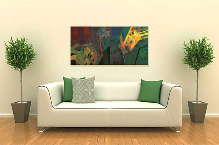 Original Abstract Painting by Robert Pelles