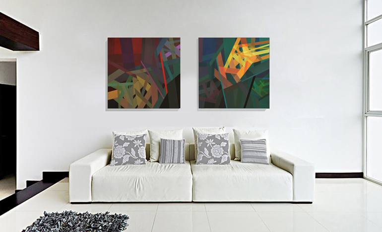 Original Abstract Painting by Robert Pelles