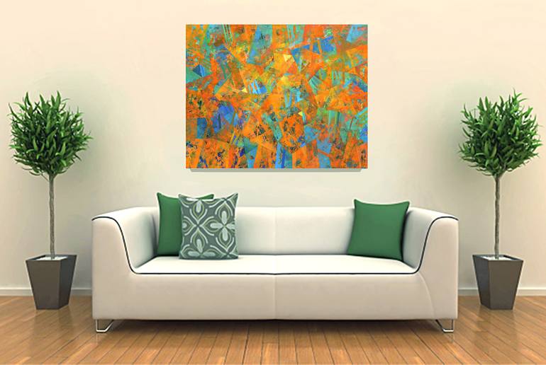 Original Abstract Painting by Robert Pelles