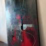 Informalism Extra Large Painting Blue Red Black