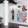 Informalism Extra Large Painting Geometric White