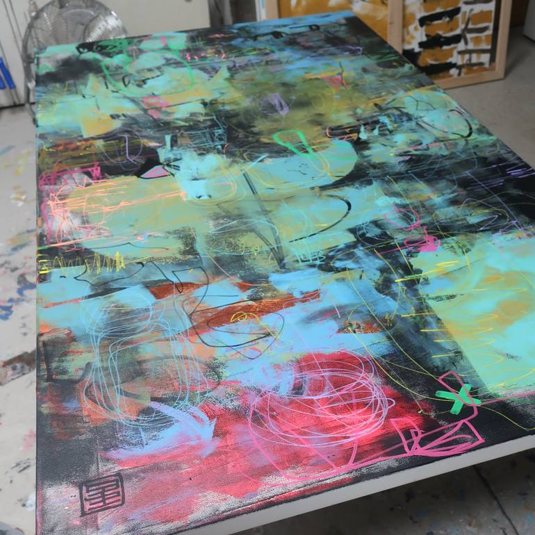 Original Impressionism Abstract Painting by Damian Pavlovic