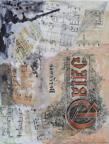 Print of Abstract Music Collage by Caroline Hilde