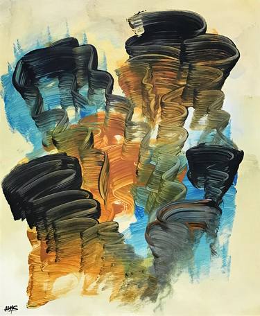 Original Abstract Expressionism Abstract Paintings by Kris Haas