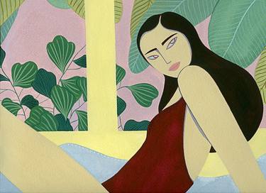 Print of Figurative Women Paintings by Josephine Kahng