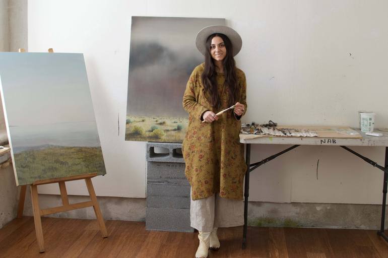 Original Conceptual Landscape Painting by Rhea Cutillo