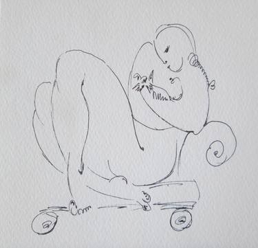 Original Figurative Erotic Drawings by Evelina Petkova