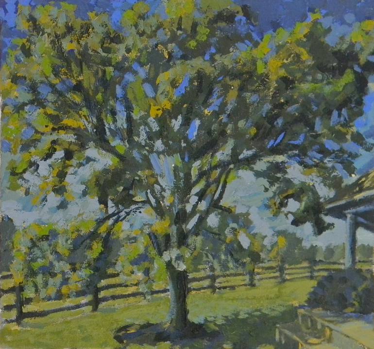 Backyard Tree New England Painting By David Wooddell Saatchi Art