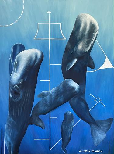 Saatchi Art Artist Michael LaCerda; Paintings, “Sleeping Whales” #art