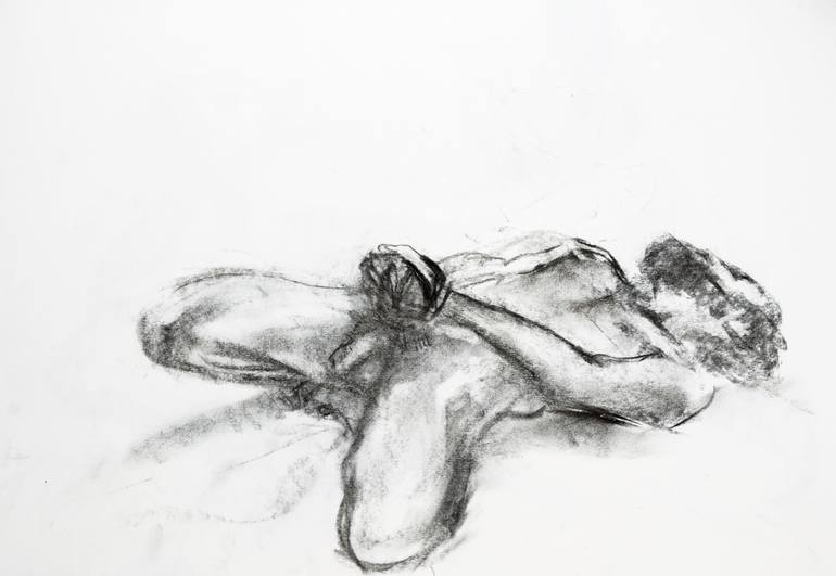 Original Figurative Erotic Drawing by Jamie Zubairi