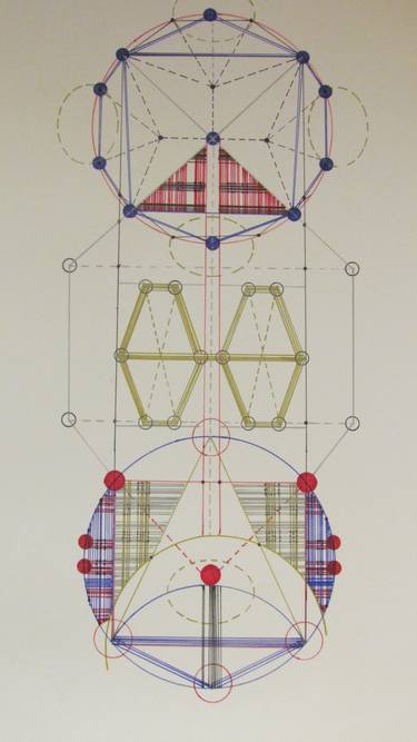 Original Geometric Drawings by Blagojche Naumoski - Bane