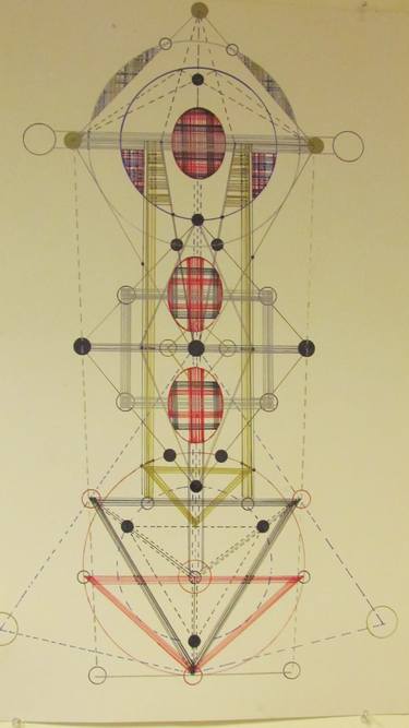 Original Geometric Drawings by Blagojche Naumoski - Bane