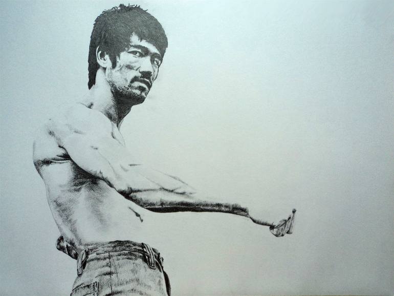 Bruce Lee Drawing by Renato Mendoza | Saatchi Art