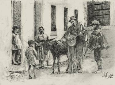 Print of Folk People Drawings by Antero Guerra Inácio